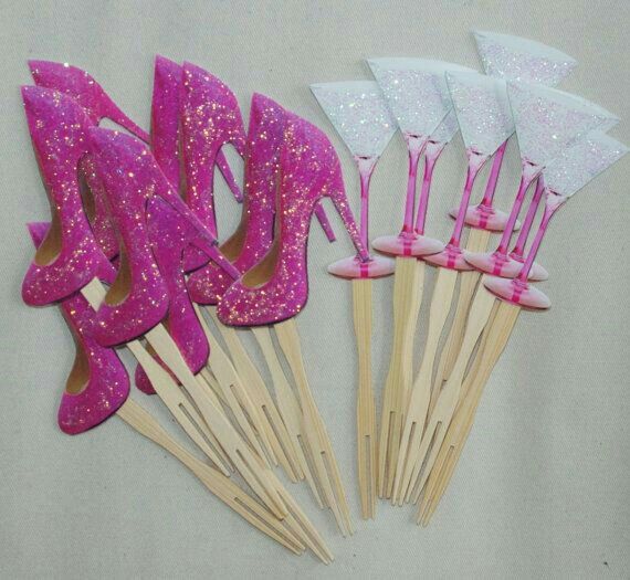 Toppers color rosa o rose gold para cupcake!! - 6