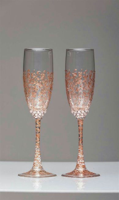 Copas en color oro rosa - 10