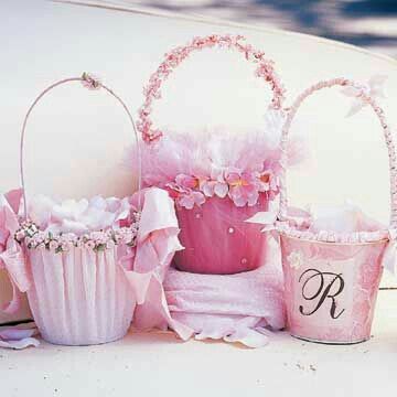 Canasta rosa para pajesitos. - 6