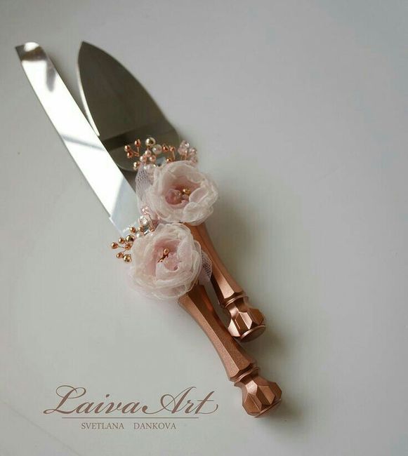 Pala y cuchillo en rosa o rose gold 1