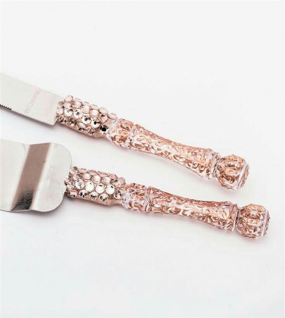 Pala y cuchillo en rosa o rose gold 2