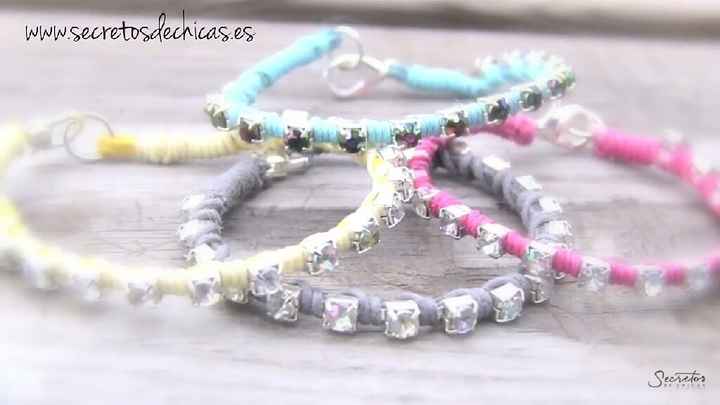 Pulseritas con brillantes diy - 4