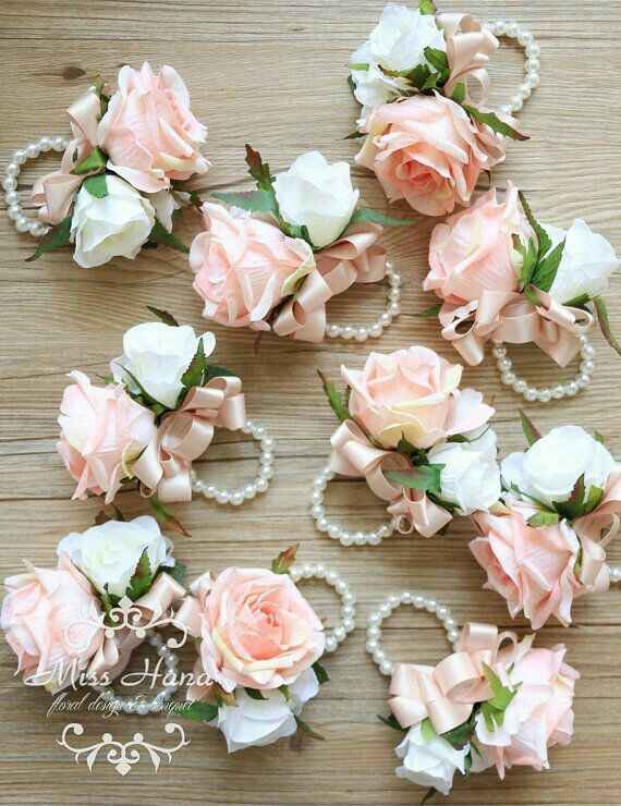 Corsage o pulseras rosa para damas ! - 2