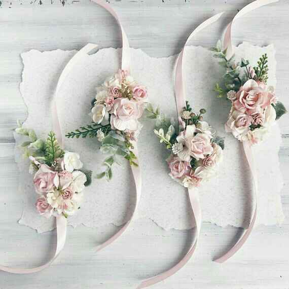 Corsage o pulseras rosa para damas ! - 6