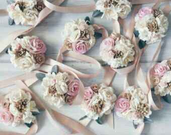 Corsage o pulseras rosa para damas ! - 7
