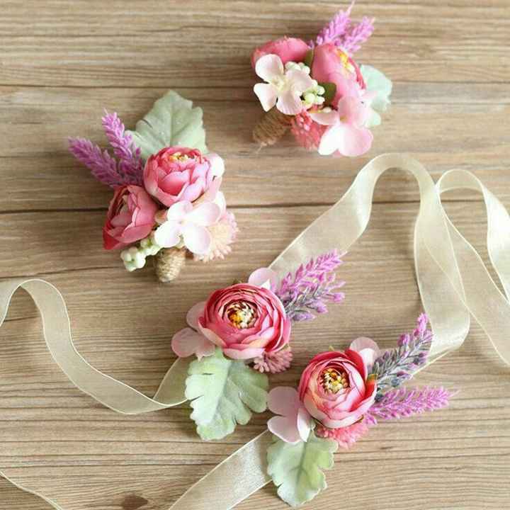 Corsage o pulseras rosa para damas ! - 9