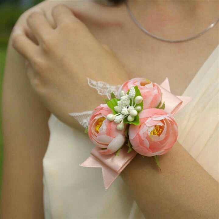 Corsage o pulseras rosa para damas ! - 10