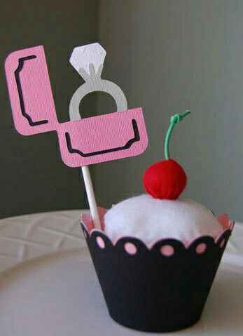 Toppers color rosa o rose gold para cupcake!! - 3