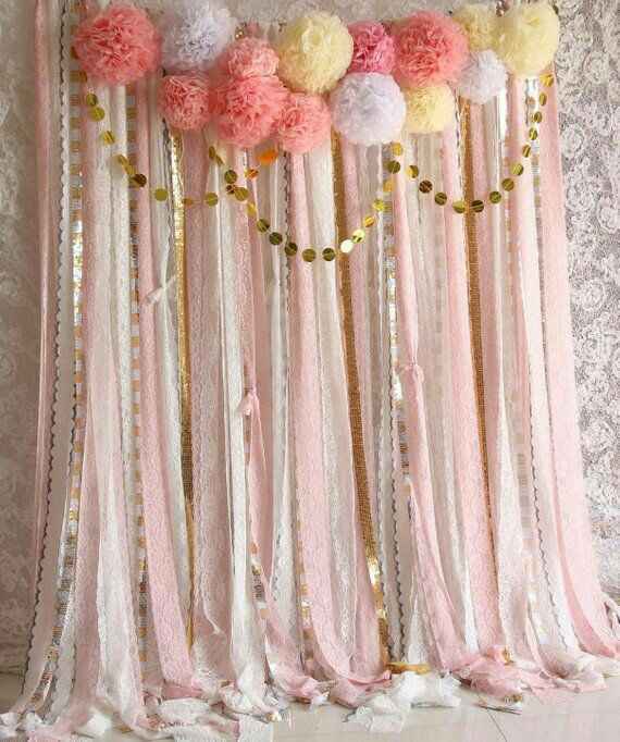 Decoración con telas color rosa ❤ - 7