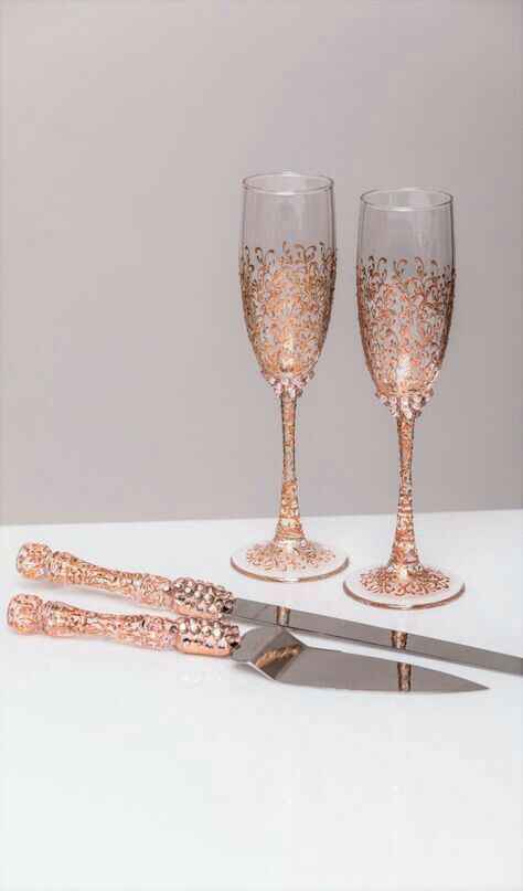 Copas en color oro rosa - 8