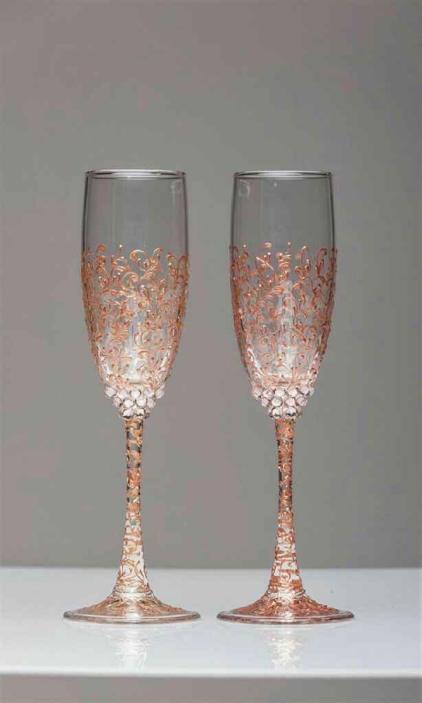 Copas en color oro rosa - 10