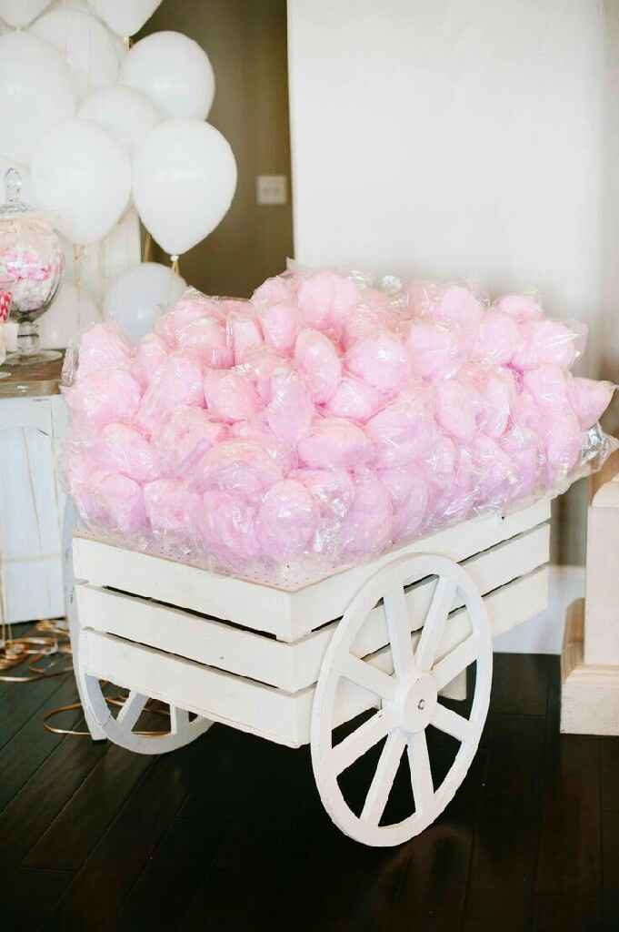 Algodón de azúcar rosa en la boda - 8