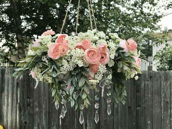 Arreglos florales colgantes color Rosa! - 10
