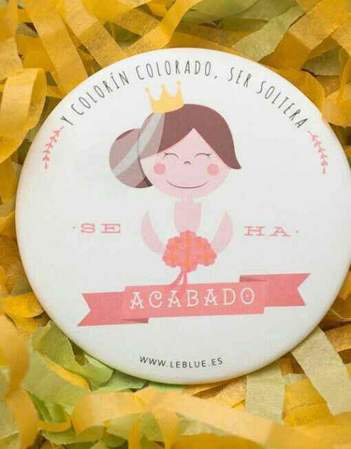 Botones (pin) para despedida en Rosa - 4