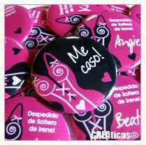 Botones (pin) para despedida en Rosa - 8