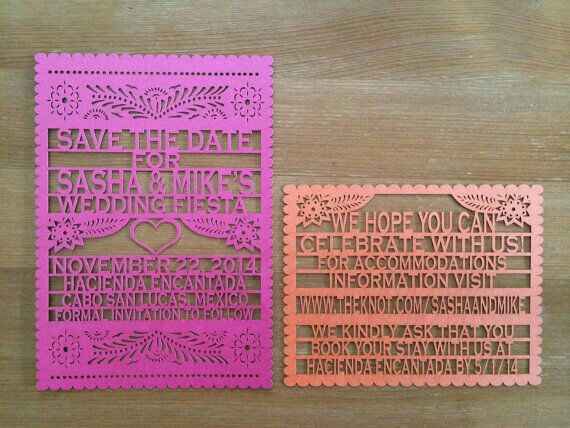Papel picado Rosa para decorar - 1