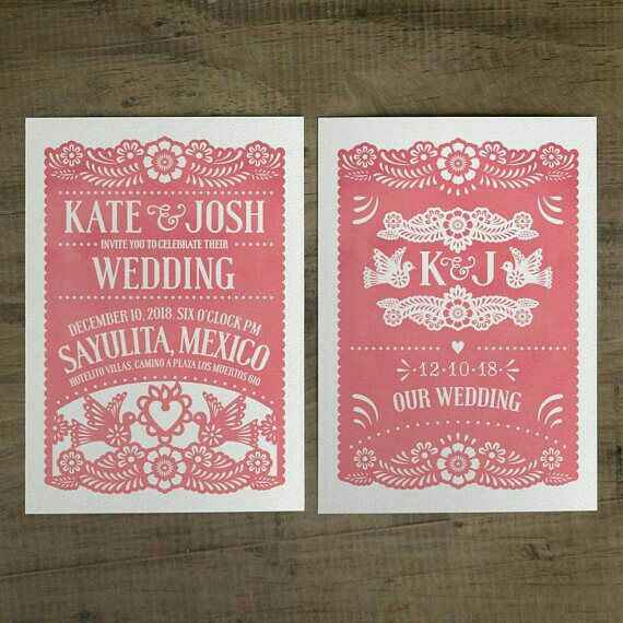 Papel picado Rosa para decorar - 12