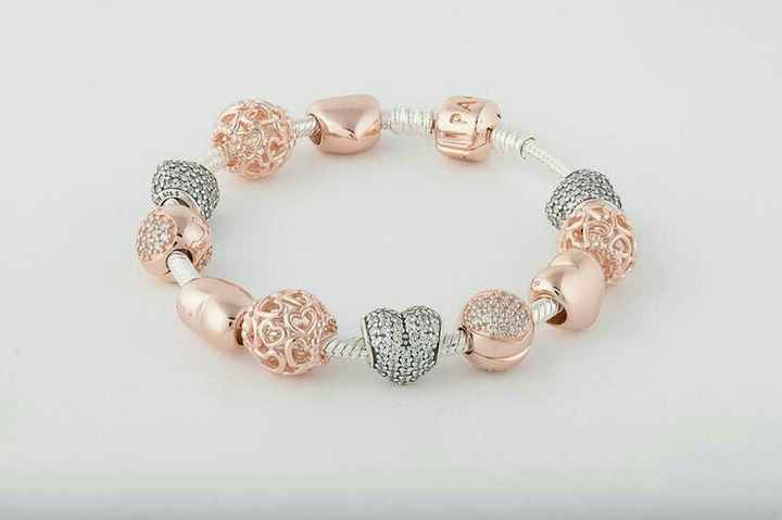 Pulseras para la novia en rosa - 2