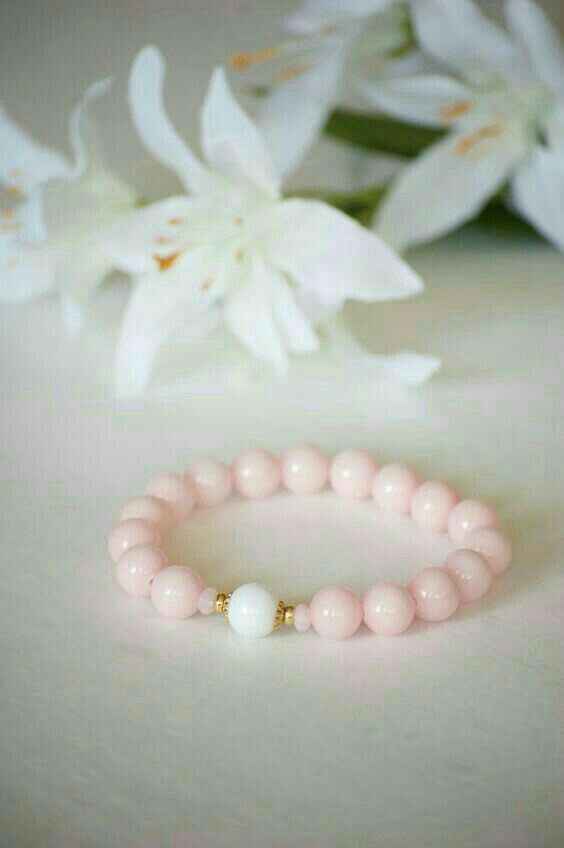 Pulseras para la novia en rosa - 11