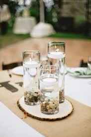 Centro de mesa con velas flotantes