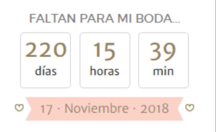 falta para mi boda..