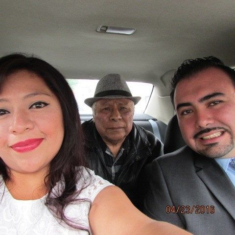 En camino al Registro Civil con mi Papá