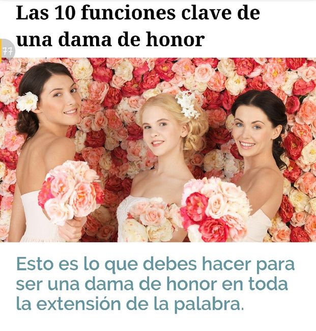 Que hacer con las damas de honor? - 1