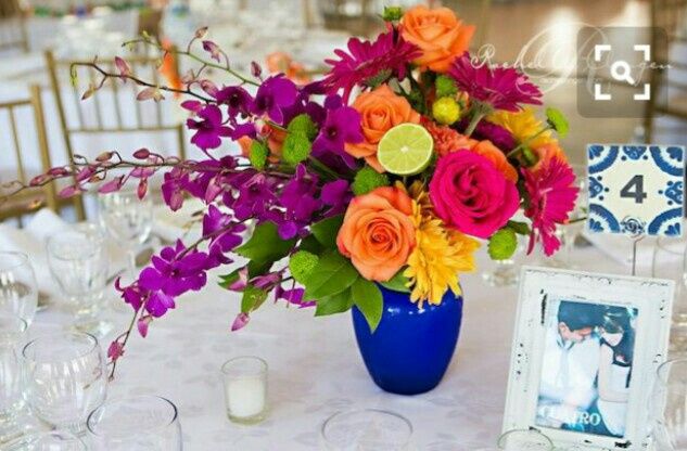 Centros de mesa para boda con temática mexicana. 1