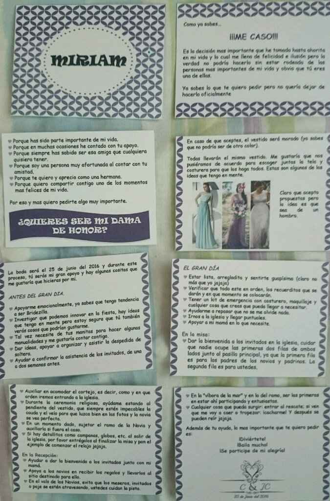 Invitaciones para las damas de honor - 3