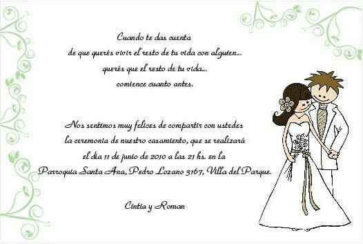 Texto en invitaciones - 1