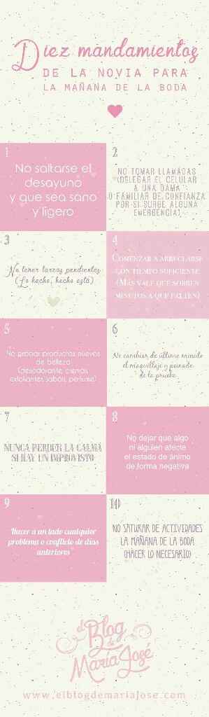 10 mandamientos incebrantables la mañana de nuestra boda - 1