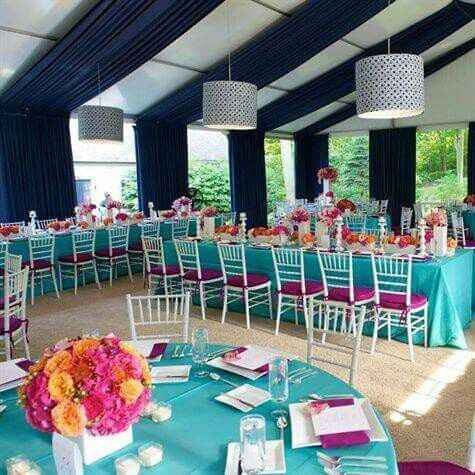 Bodas de glamour para este verano con combinaciones color aqua!!! - 11
