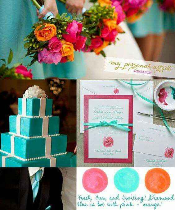 Bodas de glamour para este verano con combinaciones color aqua!!! - 12