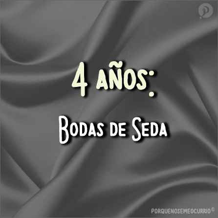 La seda es un material muy suave y hermoso. Llevan 4 años juntos 