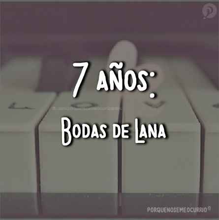 Séptimo Aniversario: 'Lana' los dos se entrelazan fuertemente un año más.
