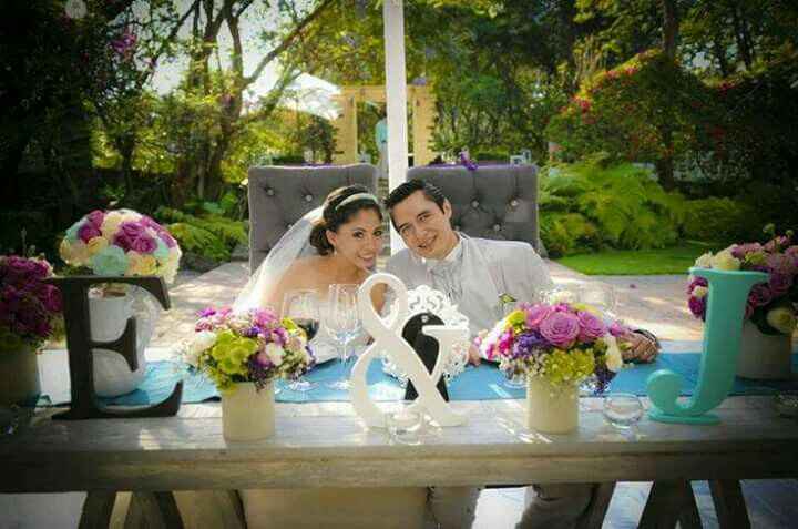 Decoración para mesa de novios - 20