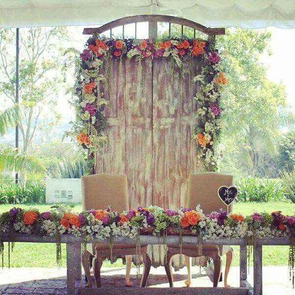 Decoración para mesa de novios - 30