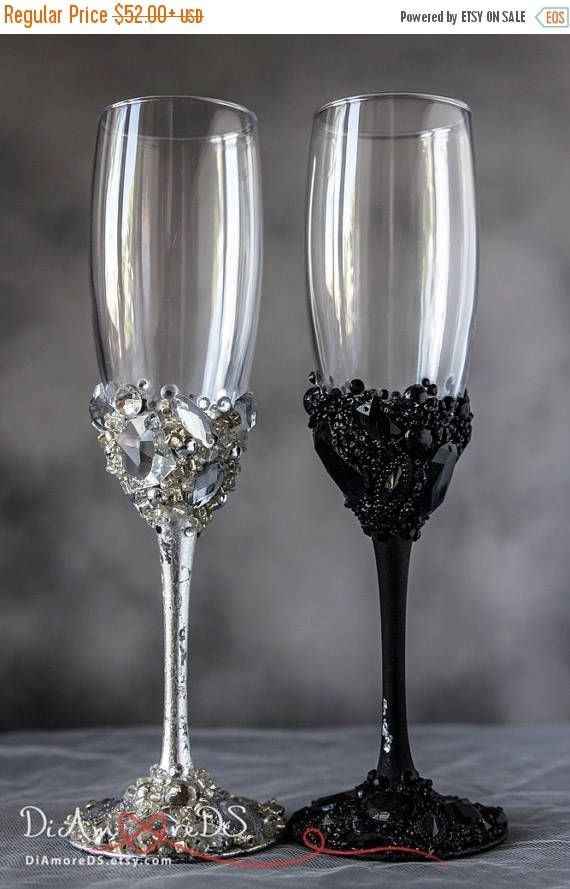  Ideas para decorar las copas de los novios. - 18