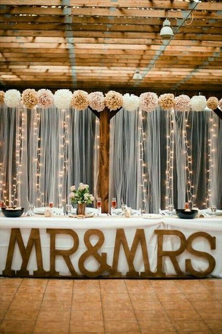 Decoración para mesa de novios - 12