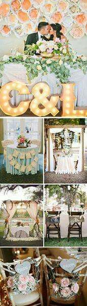 Decoración para mesa de novios - 13