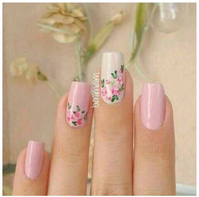 Uñas con flores - 1
