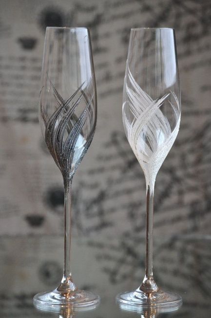  Ideas para decorar las copas de los novios. - 4