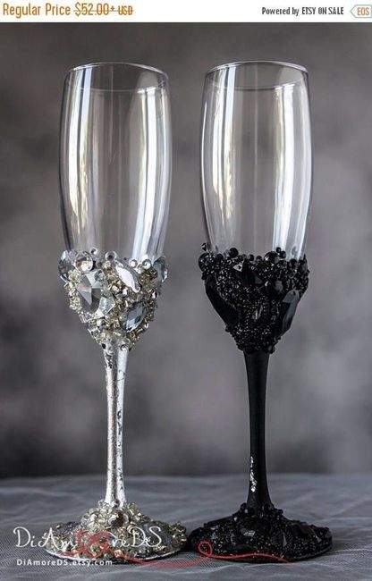  Ideas para decorar las copas de los novios. - 18