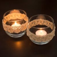 centro de mesa con velas
