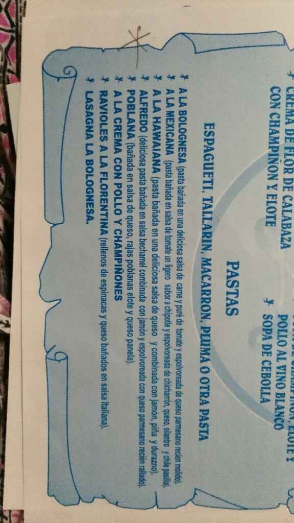 Que menú elegirían? - 2