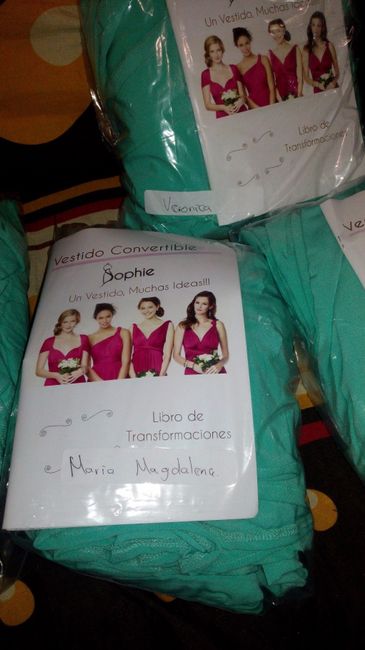 llegaron los vestidos de mis damas
