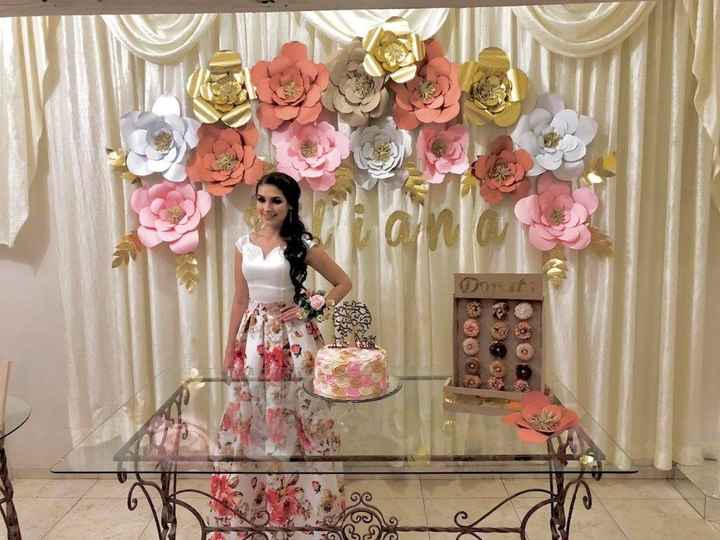 Mi decoración de flores elaborada por mi prima Vicky