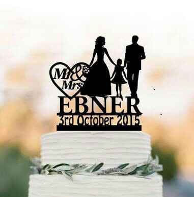 Cake topper sencillo 🤗💜 para mi civil - 1