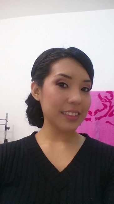 Mi prueba de peinado y maquillaje