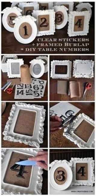 Numeradores de mesa.